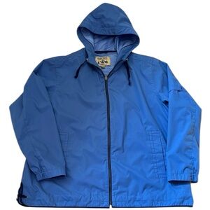 Vintage Pacific Trail Full Zip Hooded Jacket Hood Blue Drawstring Mesh Lined 2X